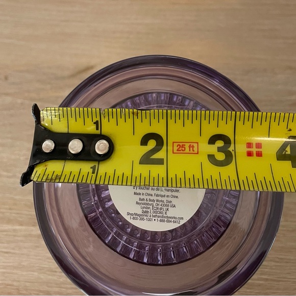 NWT Bath & Bodyworks Purple Glass Candle Holder with White Bunny Accent - Picture 3 of 5